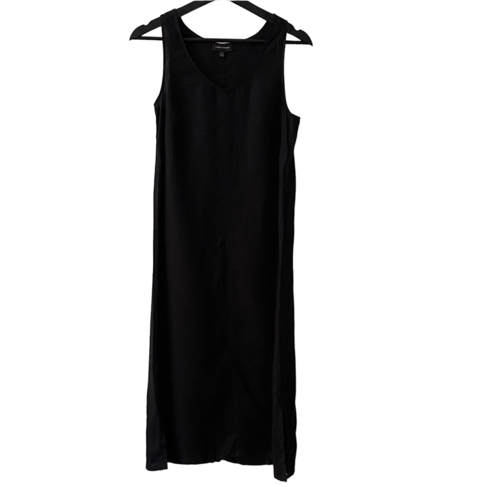 Lord & Taylor Black Linen Dress